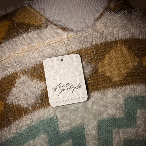 NWT Free People Diamond Back Boho Kimono Open Front Sweater,Size-OS - Picture 6 of 11